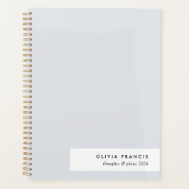 Agenda Na moda Modern Minimal Blue Cinza Colorblock 2026