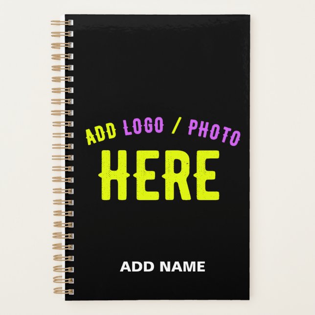 AGENDA NA MODA MODERNO PERSONALIZÁVEL NEGRO VERIFICADO CO (Frente)