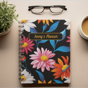 Agenda Na moda Trendy Colorful Flowers Feminine Girly