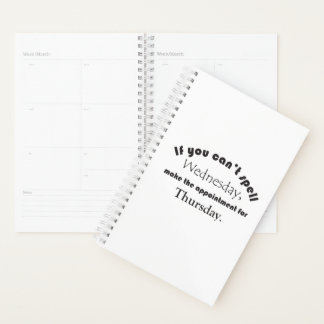 Agenda Não é possível soletrar na quarta-feira, quinta-fe