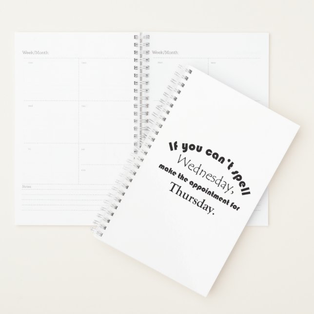 Agenda Não é possível soletrar na quarta-feira, quinta-fe (Exibição)