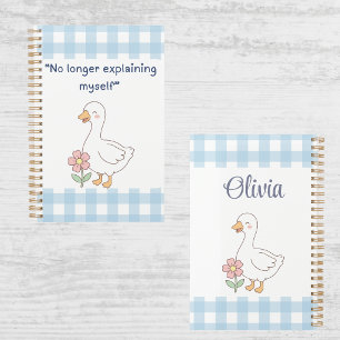 Agenda Não Me Explicando Mais Planner Ganso Xadrez