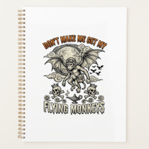 Agenda Não Me Faça Pegar Macacos Voadores Halloween Lua S