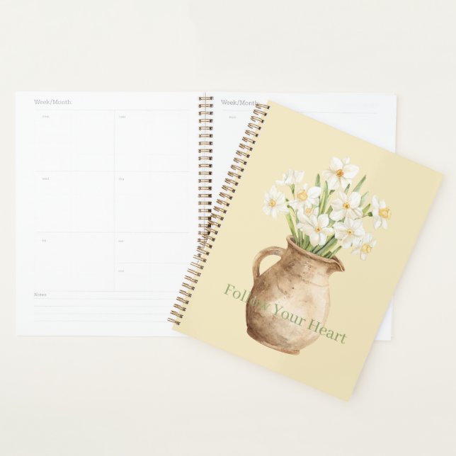 Agenda Narcisos Florais Amarelos Brancos (Exibição)