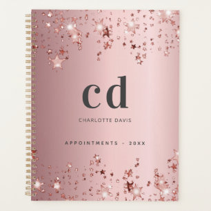 Agenda Narrador-brilho de rosa poeirento cor-de-rosa