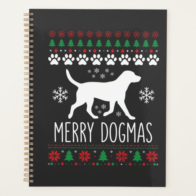 Agenda Natal de Cachorro Vetor de Dogmas Alegres (Frente)