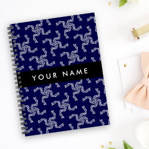 Agenda Natal Garland, Azul, Seu nome, Personalize