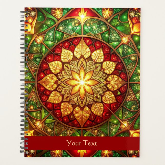 Agenda Natal Vermelho Verde Decorativo (Frente)