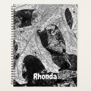 Agenda Natureza Preta e Branca do Folheto
