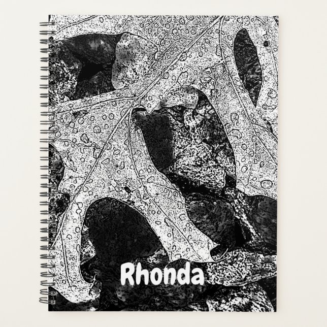 Agenda Natureza Preta e Branca do Folheto (Frente)