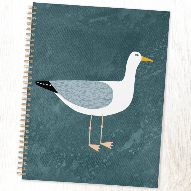 Agenda Náutico do gaivota cúbica (Fun seagull nautical coastal bird planner)