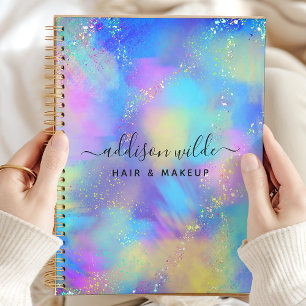 Agenda Negócios Iridescentes Opais Holográficos Sparkle