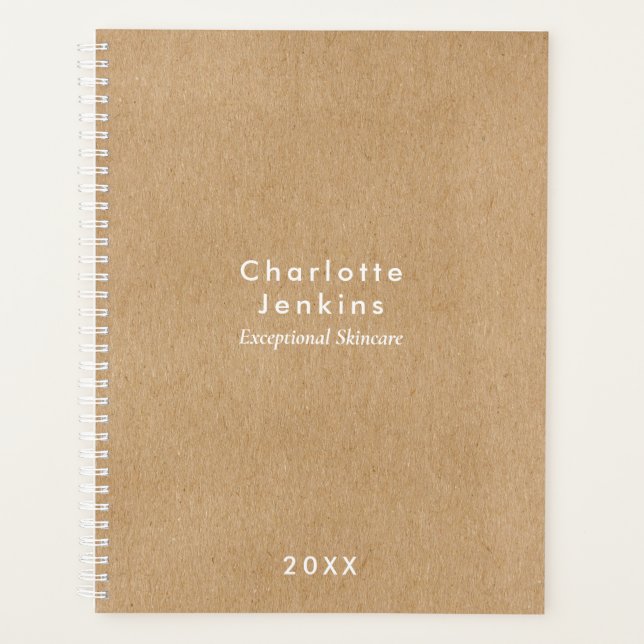 Agenda Negócios Modernos da Kraft Rustic Simples (Frente)