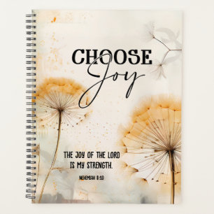 Agenda Nehemiah 8:10 Alegria do Senhor Bíblia Dandelion