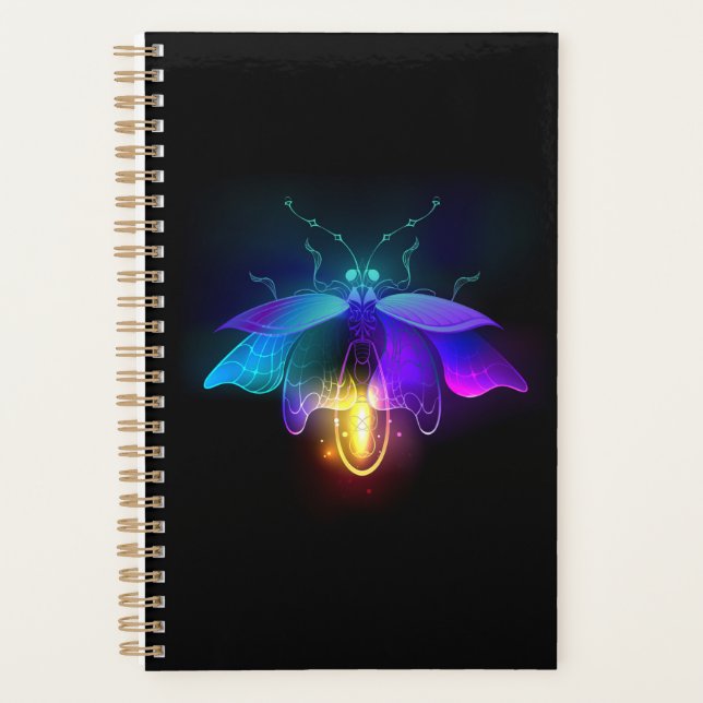 Agenda Neon Firefly a preto (Frente)