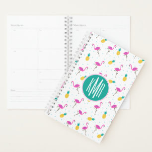 Agenda Neon Flamingos Monograma