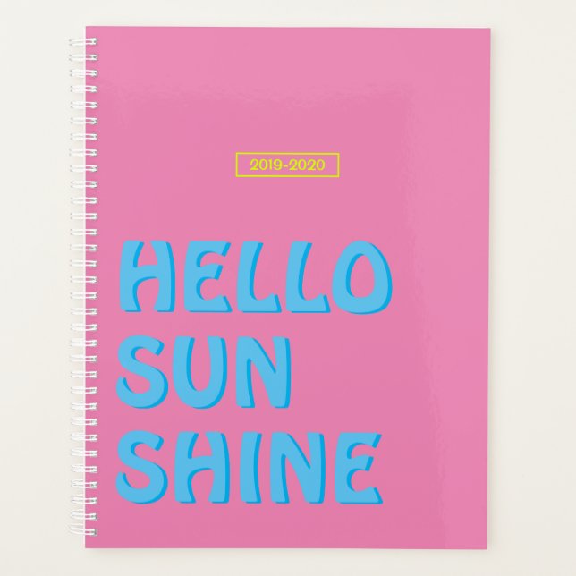 Agenda Neon Hello Sunshine 2019-2020 Planner (Frente)