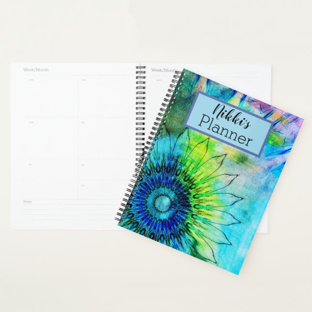 Agenda Neon Ink Sunflower Personalizado (Exibição)