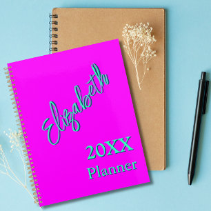 Agenda Neon Magenta Legal moderno semanalmente e mensalme