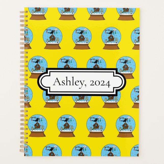 Agenda Neve Globe com Blackbird Singing | Personalizar (Frente)