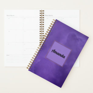 Agenda Nevoeiro Roxo Diário Pessoal e Metas Nome Personal