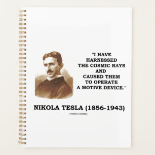 Agenda Nikola Tesla Harnesset Cósmico Rays Motivo
