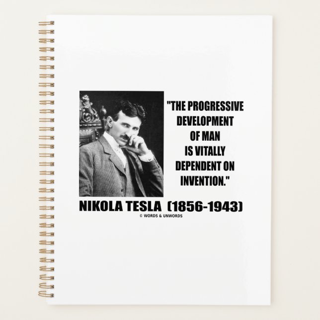 Agenda Nikola Tesla Progressive Development Of Man Cote (Frente)