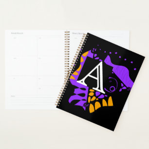 Agenda Ninho de aves - Letra inicial personalizada A