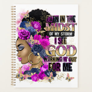 Agenda No meio da Rainha Negra Melanina Mulher Marrom
