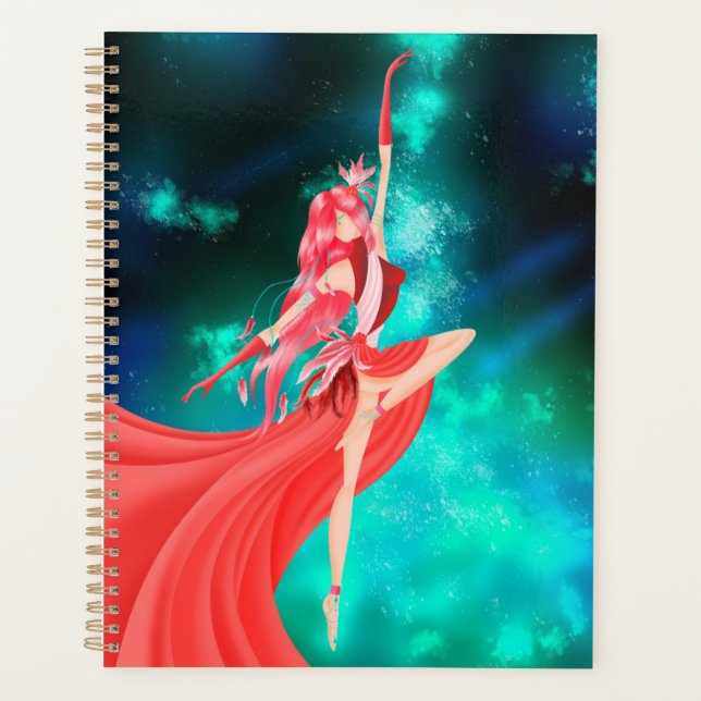 Agenda Noite de céu cor-de-rosa da bailarina (Frente)