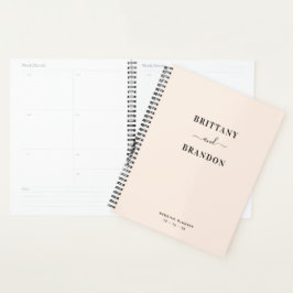 Agenda Noiva e noiva Minimalista Casamento Cor-de-rosa Bl
