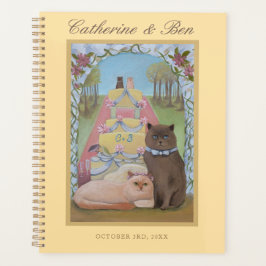 Agenda Noiva e Noivo Gatos Casamento Personalizado  