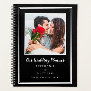 Agenda Noivado Foto do Casal Moderno Casamento Branco Pre