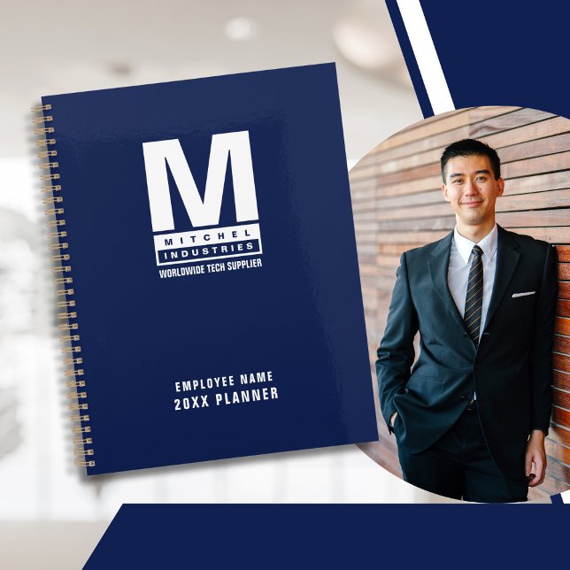 Agenda Nome comercial do logotipo Blue Bold Monograma (Criador carregado)