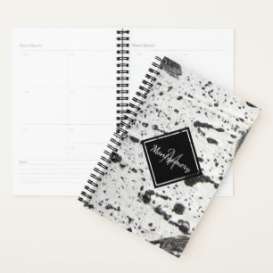Agenda Nome da Textura do Latido AspenTree Branco do Mono