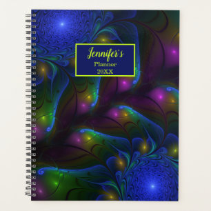 Agenda Nome de Arte Fractal Moderna e Luminosa Abstrato