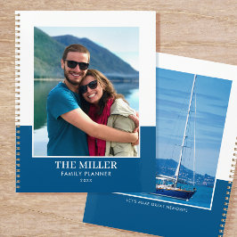 Agenda Nome de Foto Personalizado Blue Modern