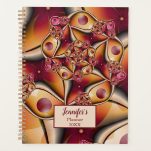 Agenda Nome de fractal de fantasia laranja vermelho abstr