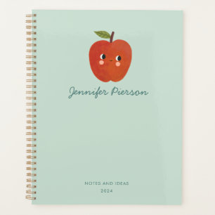 Agenda Nome de Manuscrito Personalizado da Apple Cute