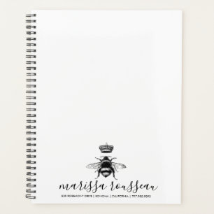 Agenda Nome de Script Manuscrito do Logotipo da Rainha Be