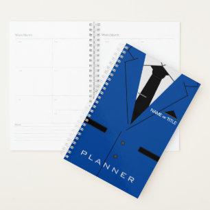 Agenda Nome de Texto Personalizado Conjunto Azul do Plane