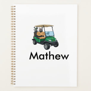 Agenda nome do carro de golfe verde presentes para menino