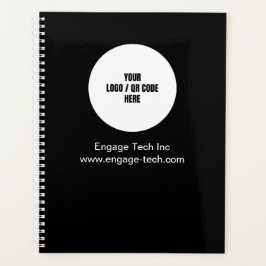 Agenda Nome do logotipo personalizado da empresa Black Mo