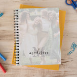 Agenda Nome do Monograma de Foto Elegante 2025<br><div class="desc">Planeador personalizado clássico 2025 com um cheio impresso para fotos frente/verso para você mudar para o seu,  uma camada branca,  seu nome e nome.</div>