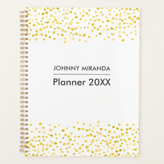 Agenda Nome do Monograma do Coração mês e semana (Frente)