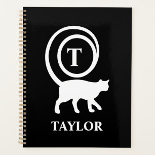 Agenda Nome do Monograma Gato Inicial Gato Gato Lover Pre