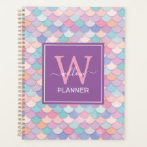 Nome do Monograma Moderno Roxo da Sereia Inicial