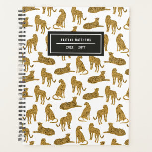 Agenda Nome do Padrão Animal na moda Leopard   White Pla