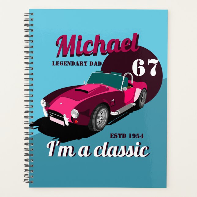 Agenda Nome do pai lendário clássico de legendário de car (Frente)