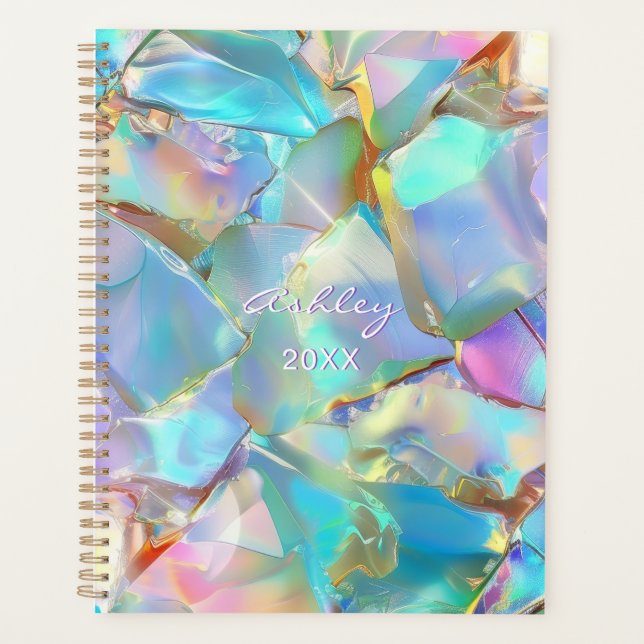 Agenda Nome do Script Branco no Fundo Opala, Ano (Frente)